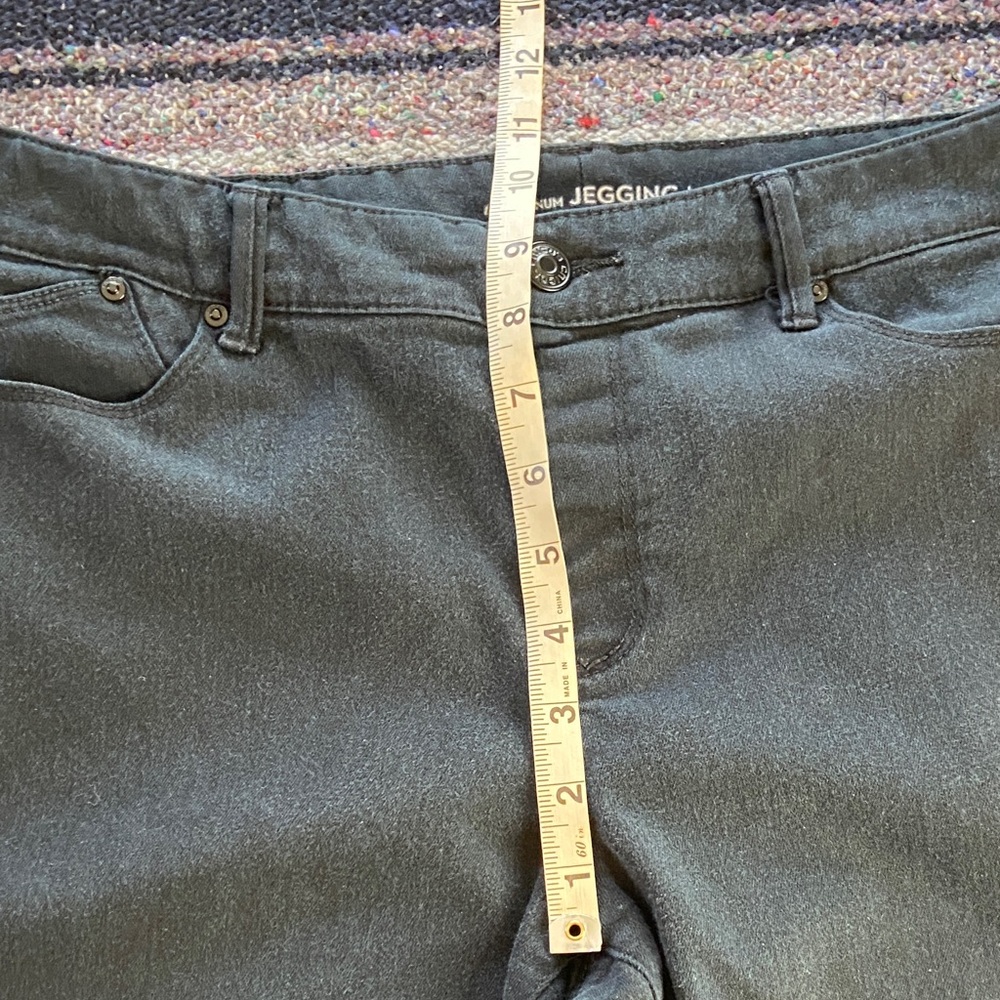 Chico's Sz 0.5 Platinum Jegging Faded Black Skinny Jeans Stretch Jeggings Sz 6 - Picture 5 of 11